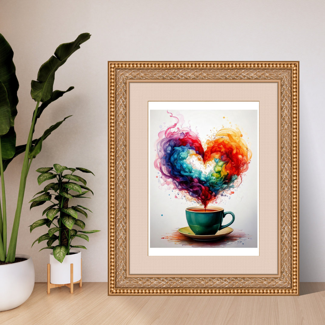 5 Digital prints of Love in Bloom – Romantic Watercolor Collection.